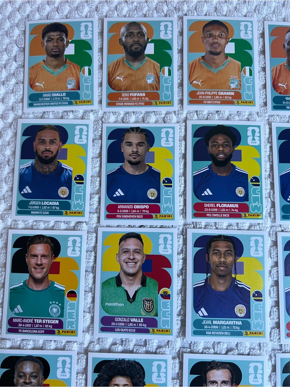 🤶🏼XMAS SALE🤶🏼Lot of 25 Panini World Cup Player Sticker - Picture 2 of 6